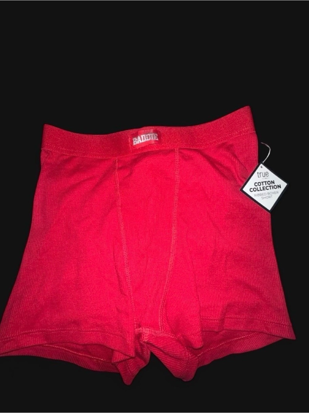 Rue21 Women's Red Cotton Ribbed Boxers